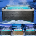 BRAST Aufblasbare Pools, 160x160x65 cm, 180x180x65 cm, schwarz/weiß, Whirlpool MSpa Frame - Oslo Sapphire & Amber mit Fester