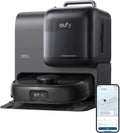 eufy Saugroboter, Schwarz, Omni E28 HydroJet mit Wischfunktion, tragbarer Tiefenreiniger, 20.000Pa Turbo-Saugkraft