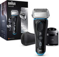 Braun 8385cc Elektrorasierer, 8385cc, Schwarz/Silber/Blau, Series 8 Rasierer Herren mit 3+1 Scherkopf, & Trimmer für Präzision