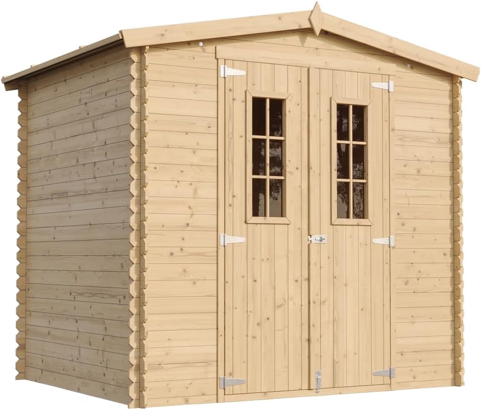 TIMBELA Gerätehaus, Holz, haus Gartenhaus M369C - Gartenschuppen B236xL226xH218 cm/