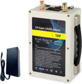 HJGHY Powerstation, 30 Ah, 40 Ah, 50 Ah, 12 V, Grau/Schwarz, LiFePO4 Lithium-Eisenphosphat-Akku, tragbare mit Ladegerät und LCD-Display für Mobile