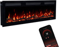 GLOW FIRE Elektrokamin, 106x35x12 cm, 1800 W, Schwarz, Inside 106 mit realistischem 3D LED-Feuer - Wand- mit, App Steuerung