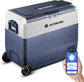 AAOBOSI Kühlschrank, 240 V, 60 L, 24 V, Blau/Weiß, Kompressor Kühlbox, Kühlbox Auto Mit APP Steuerung, 12/ und 100- Camping