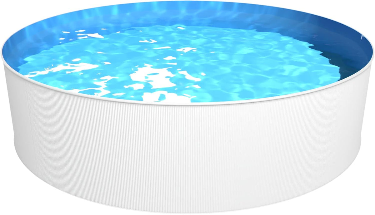 STEINBACH Stahlrahmenpool, 7.800 l, 90 m, Weiß/Blau, Stahlwandpool New Splasher Secure, 011002, Ø 350 x