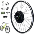 HMWJD E-Bike, 1000 W, 36 V, 48 V, Schwarz/Silber, Umbausatz 20' / 24' / 26' / 27, 5' / 28' / 29' / 700c Vorderrad - einstellbar in 250-1000