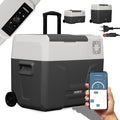 Arebos Kompressor, 39 Liter, 24 V, 230 V, Schwarz/Grau, Kühlbox mit Rollen, Elektrische Gefrierbox mit APP & Smart-Steuerung