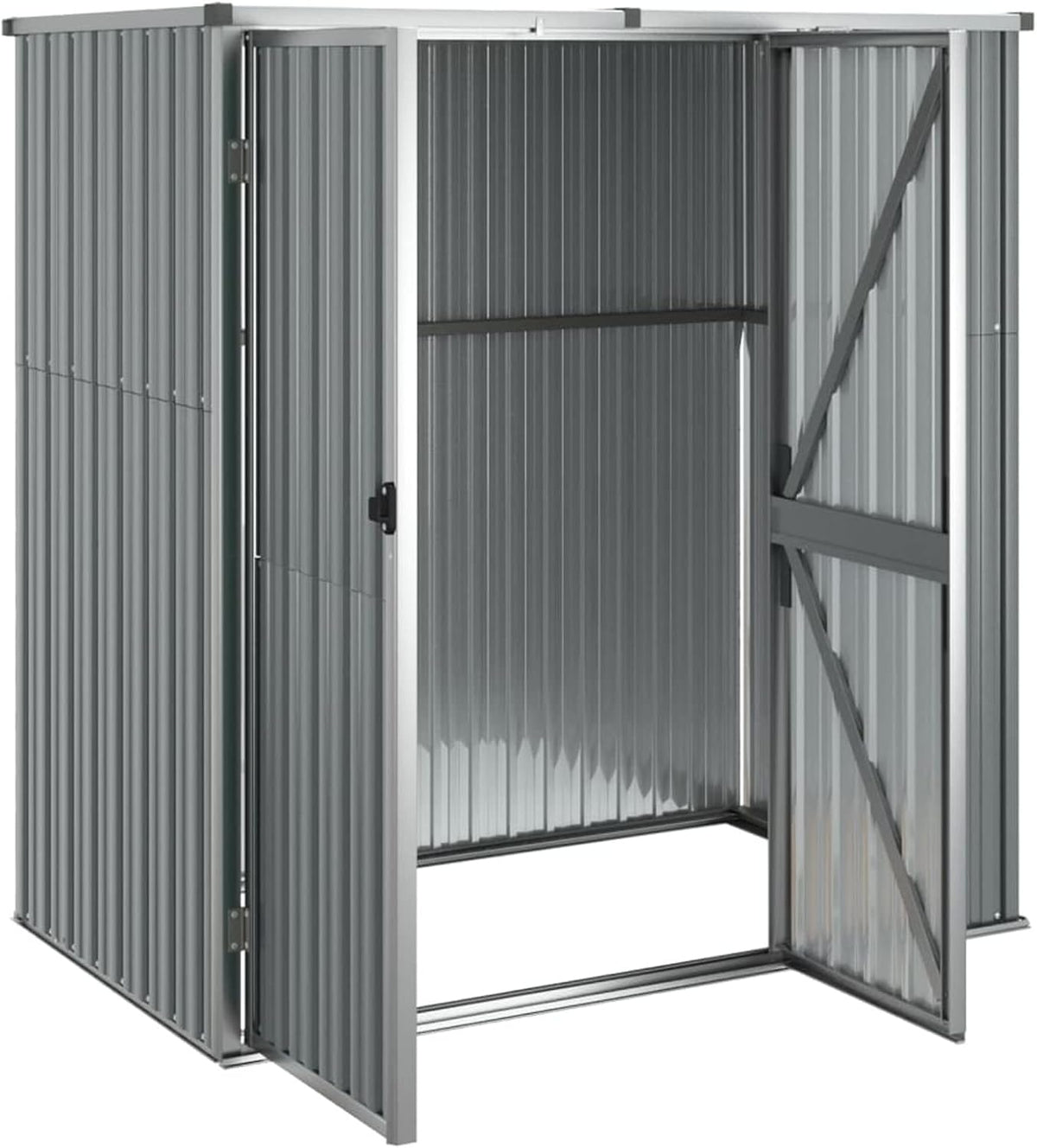 Gecheer Gerätehaus, 161x89x161 cm, Verzinkter Stahl, Metall, Kunststoff, Grau