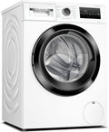 Bosch Waschmaschine, 60 cm, 8 kg, Weiß/Schwarz, WAN28K43 Serie 4, Frontlader mit Fassungsvermögen, 1400 UpM, EcoSilence Drive