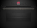 Bosch Backofen, 60 x 45 cm, Schwarz, CBG7741B1, Serie 8 Smarter Einbau-Kompakt, Made in Germany, Pyrolyse und Hydrolyse Selbstreinigung