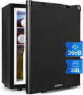 Klarstein Mini Kühlschrank mit Glastür, Mini, für Zimmer, Getränkekühlschrank Klein mit Verstellbaren Ablagen, 80 Liter, Indoor/Outdoor Kühlschrank