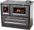 Hosseven Kaminofen, 8 kW, Anthrazit, mit Backfach und Herdplatte 4012 Holzofen Holz Ofen