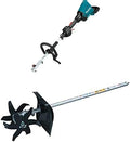 Makita Rasenmäher, Schwarz/Silber, DUX60Z Akku-Multifunkt-Antrieb 2x18 V (ohne Akku, ohne Ladegerät) + Kultivatoraufsatz KR400MP