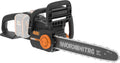 WORX Kettensäge, 40 cm, 40 V, 18m, schwarz/orange, WG385E.9 NITRO Akku (2x20 V) - bürstenloser Motor