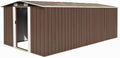 Gerätehaus CIADAZ, 257x489x181 cm, Braun/Weiß, Geräteschuppen, Gartenhaus, Fahrradgarage, Gartenhütte, Geräte Schuppen