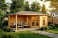 Alpholz Gerätehaus, 595 x 300 cm, 28 mm, Holz, 5-Eck Gartenhaus Liwa aus in imprägniert Pinie mit, Größe