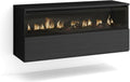 Skraut Home Elektrokamin, 102x45x35 cm, Schwarz, Elektrische Kamine, 1 Öffnung, 1 Tür, . Maße, Hängend, Moderner Stil