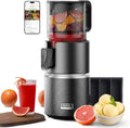 Anybear Mastizier-Entsafter mit einer Schnecke, 124 mm, 350 W, Dunkelgrau, Entsafter mit Einfüllschacht Slow Juicer