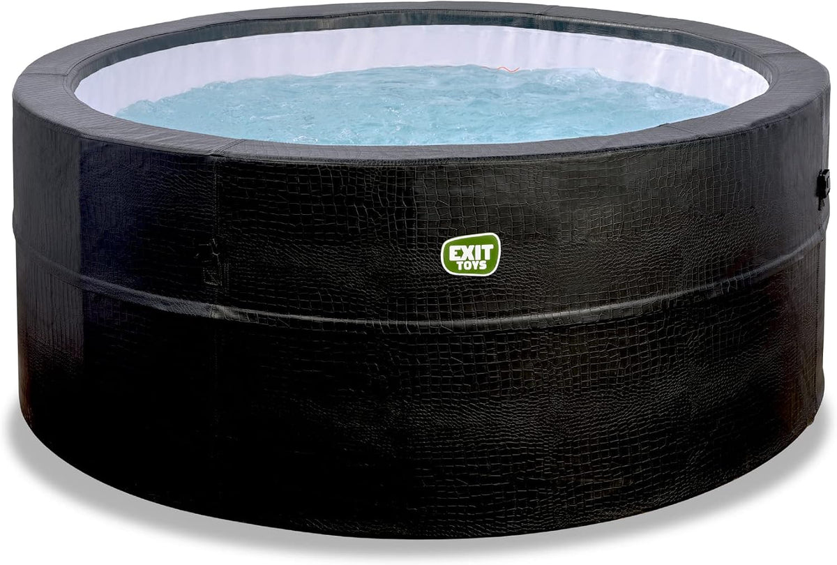 EXIT TOYS Aufblasbare Pools, 184x73 cm, Schwarz, Leather Premium Whirlpool Outdoor - Isoliert - ø - für 4, Filterpumpe