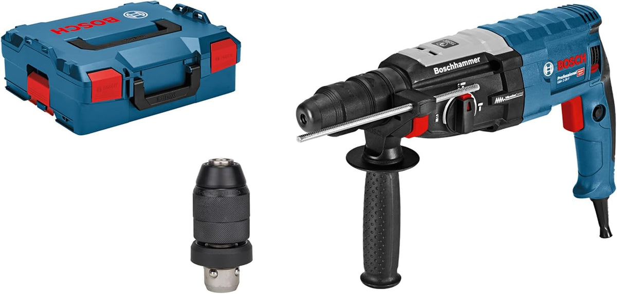 Bosch Professional Elektrowerkzeug, 210 mm, 13 mm, Blau/Schwarz/Rot, Bohrhammer GBH 2-28 F (inkl. Zusatzhandgriff