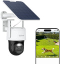 Reolink Überwachungskamera, 30m, Weiß/Schwarz, 4K PTZ Aussen Akku mit Auto-Tracking & Auto-Zoom, Dual Lens, 8MP Solar WLAN Kamera Outdoor