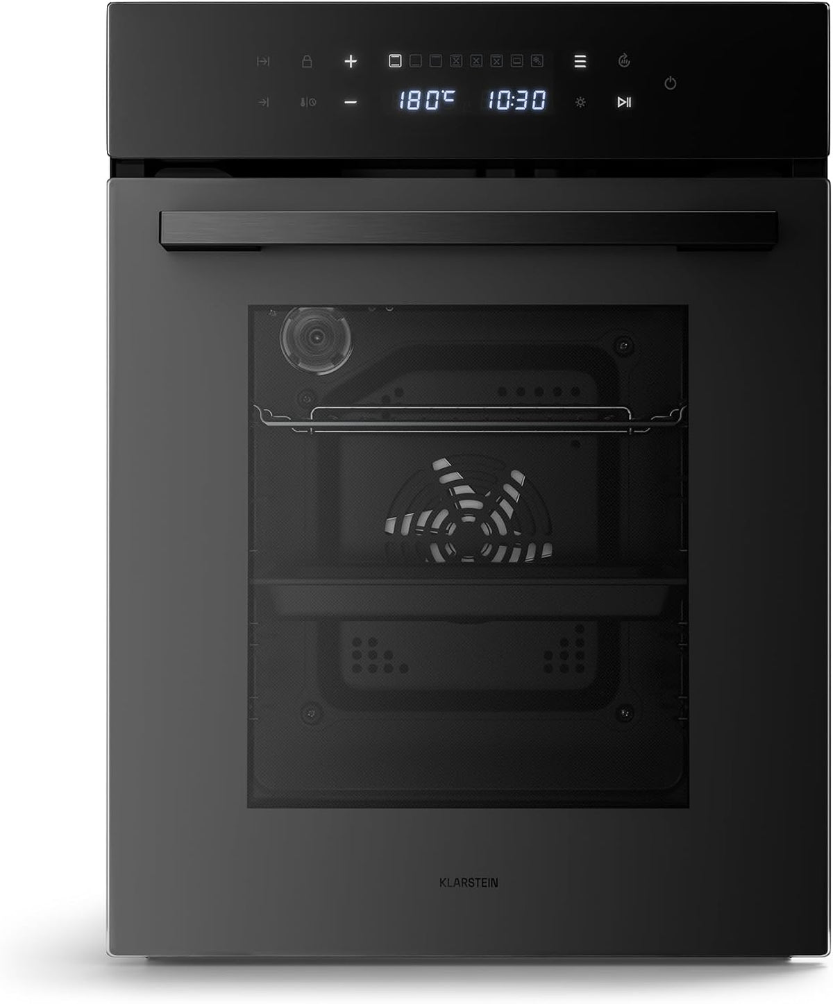 Klarstein Backofen, 45 cm, 49 L, Schwarz, Velaire Einbau -, 10 Betriebsmodi, Energieeffizienz A, Touch-Steuerung