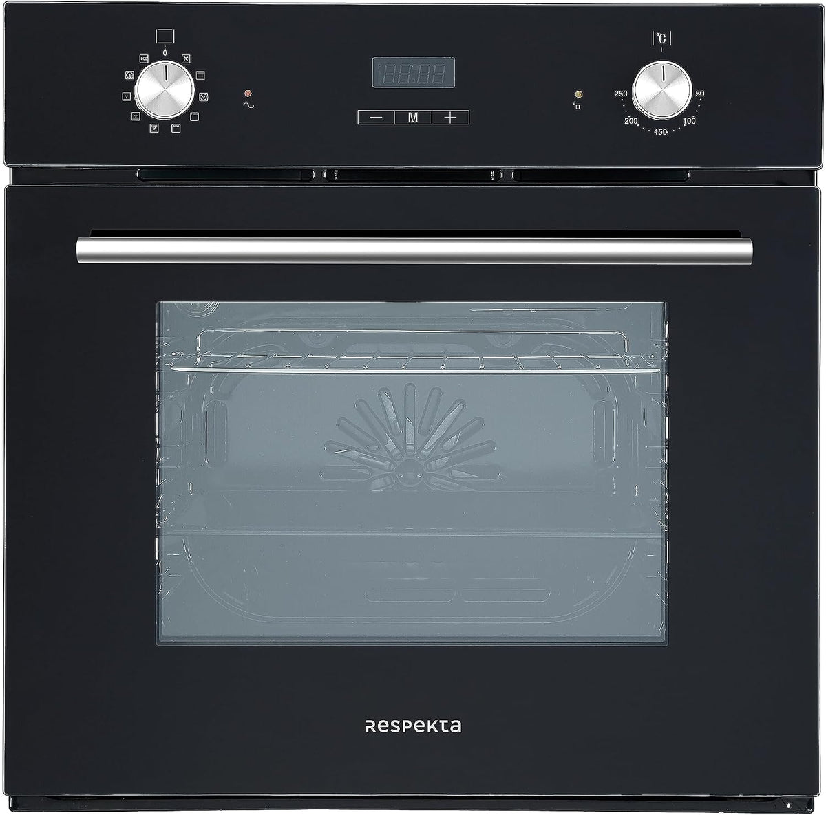 respekta Backofen, 56 Liter, schwarz, Glas Einbau autark / 10 Beheizungsarten/LED Timer & Touch