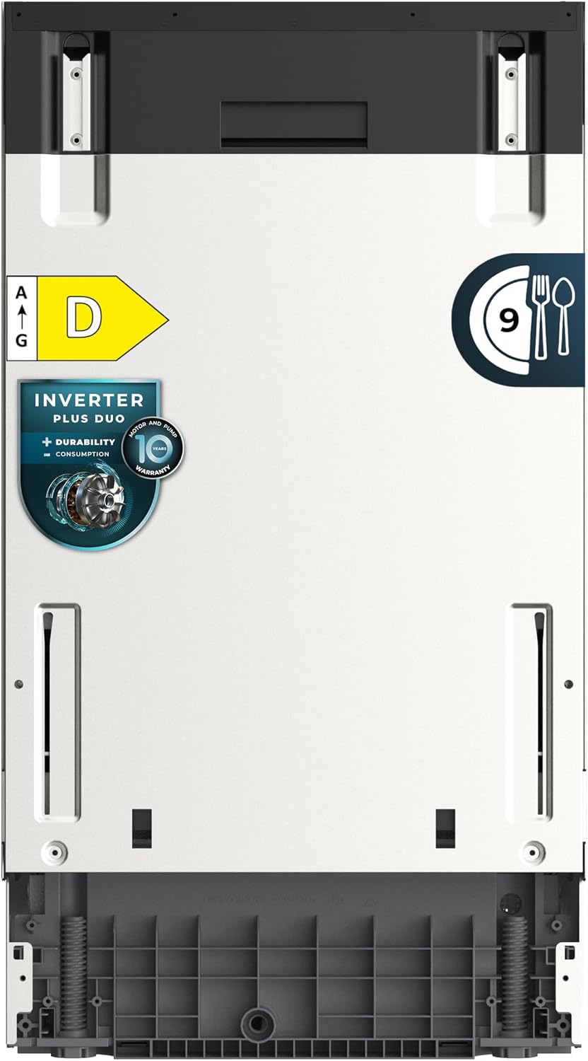 Cecotec Geschirrspüler, 45 cm, Weiß/Schwarz, Vollintegrierter Bolero Aguazero 4250 Full-BI. 9 Maßgedecke, 6 Programme