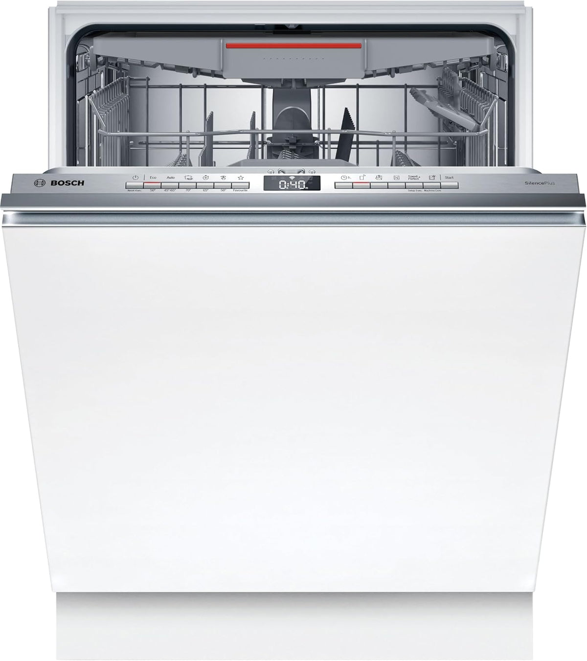 Standgeschirrspüler SMS4EVI09E B:60 cm H:84,5 cm T:60 cm, 60 cm, Weiß/Silber, Bosch SMV4ECX24E Serie 4, Smarter Vollintegriert