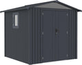 Gerätehaus Rockford, 240x232x220 cm, Anthrazit, Braga 200 gartenhaus Metall - mit Doppeltür und, Gartenhütte, Metall