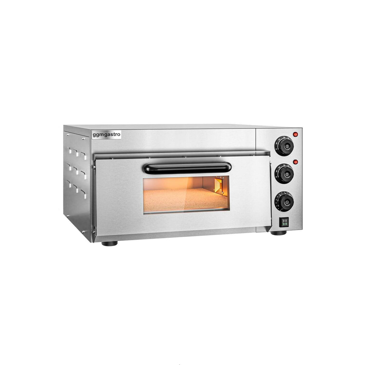 GGM Gastro Pizzaofen, 4x 20 cm, Silber, PEKG20, Elektro Mini - - Manuell