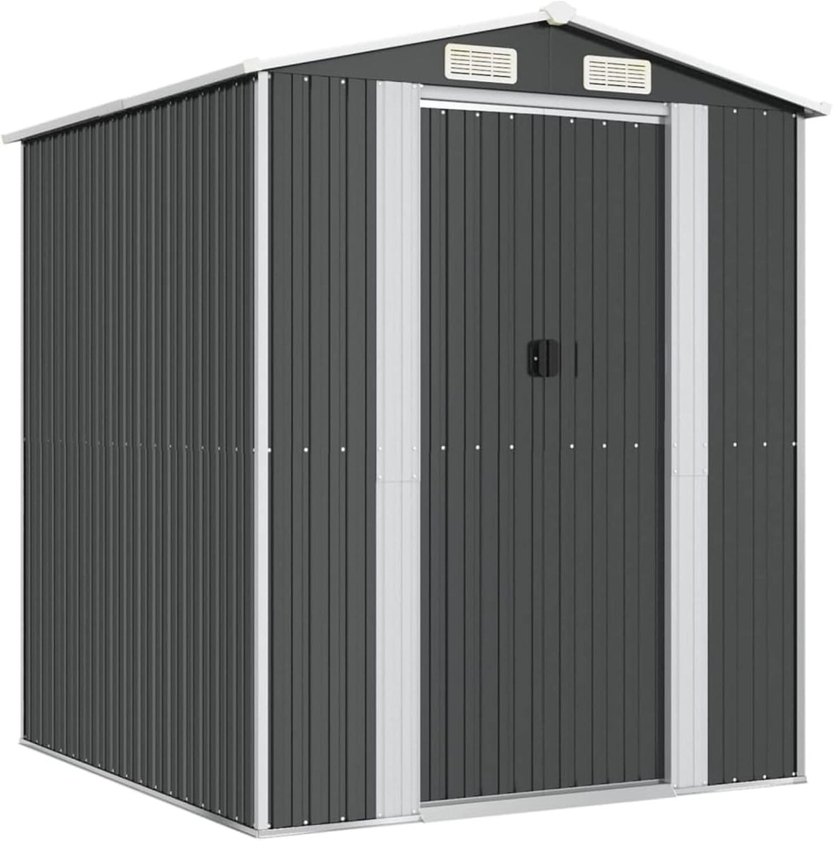 Gerätehaus Tidyard, 192 x 191 x 223 cm, Anthrazit, Geräteschuppen Gartengeräte Gartenhauses Gartenschuppen