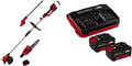 Einhell Heckenschere, 18 V, 4 Ah, Rot/Schwarz, Akku-Multifunktionswerkzeug GE-LM 36/4in1 Li Power X-Change, Brushless Motor