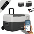 Arebos Kompressor, 27 Liter, 24 V, 230 V, Schwarz/Weiß, Kühlbox mit Rollen, Elektrische Gefrierbox mit APP & Smart-Steuerung