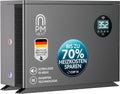 poolomio Kompressor, 14 kW, 80m, grau, ® Wärmepumpe Pool 50- ³, Effiziente Full Inverter Wärmepumpe Invermo mit Smarter