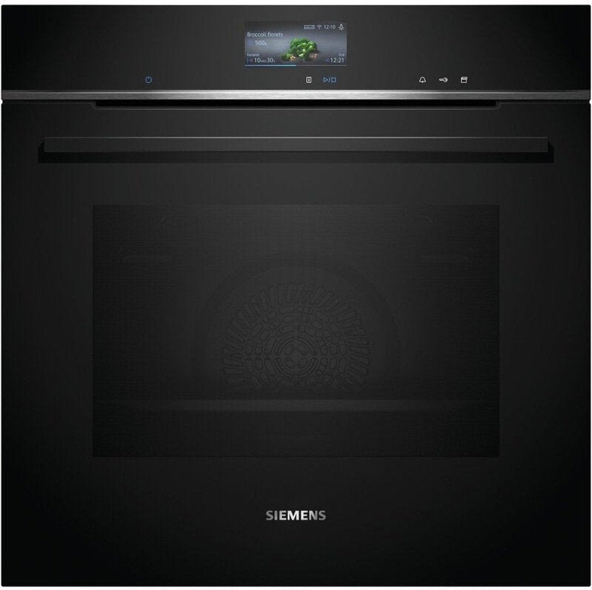 SIEMENS Backofen, 60 x 60 cm, Schwarz, HR776G1B1, iQ700 Smarter Einbau- mit Dampffunktion, Made in Germany, Air Fry
