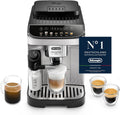 De'Longhi Kaffeevollautomat, Schwarz/Silber, Magnifica Evo - mit Vollautomatischem cremigen Milchschaum, 7 One-Touch-Getränke