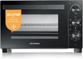 SEVERIN Backofen, 1600 W, 30 L, Schwarz, Back- und Toastofen mit Umluftfunktion, inkl. Drehspieß für Fleisch, vielseitiger Heißluftofen mit Kapazität