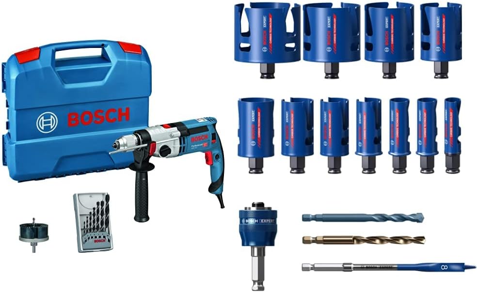 Bosch Schlagbohrmaschinen, 76 mm, Blau/Schwarz/Rot, Professional Schlagbohrmaschine GSB 24-2 (max. Drehmoment