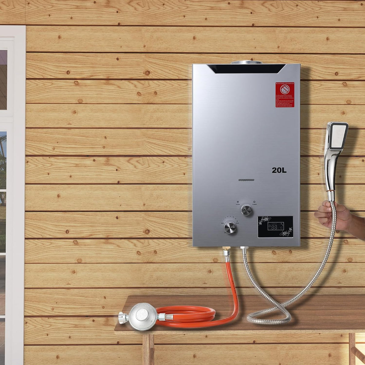 TABODD Baumarkt,Klempnerarbeiten,Durchlauferhitzer & Ersatzteile, 40KW, 20 L, Silber