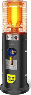 KESSER Heizstrahler, 10 kW, Schwarz/Orange, ® Gas KE12 Heizpilz für Terrasse Terrassenheizer Terrassen, Freiluftheizung Gas gasheizer