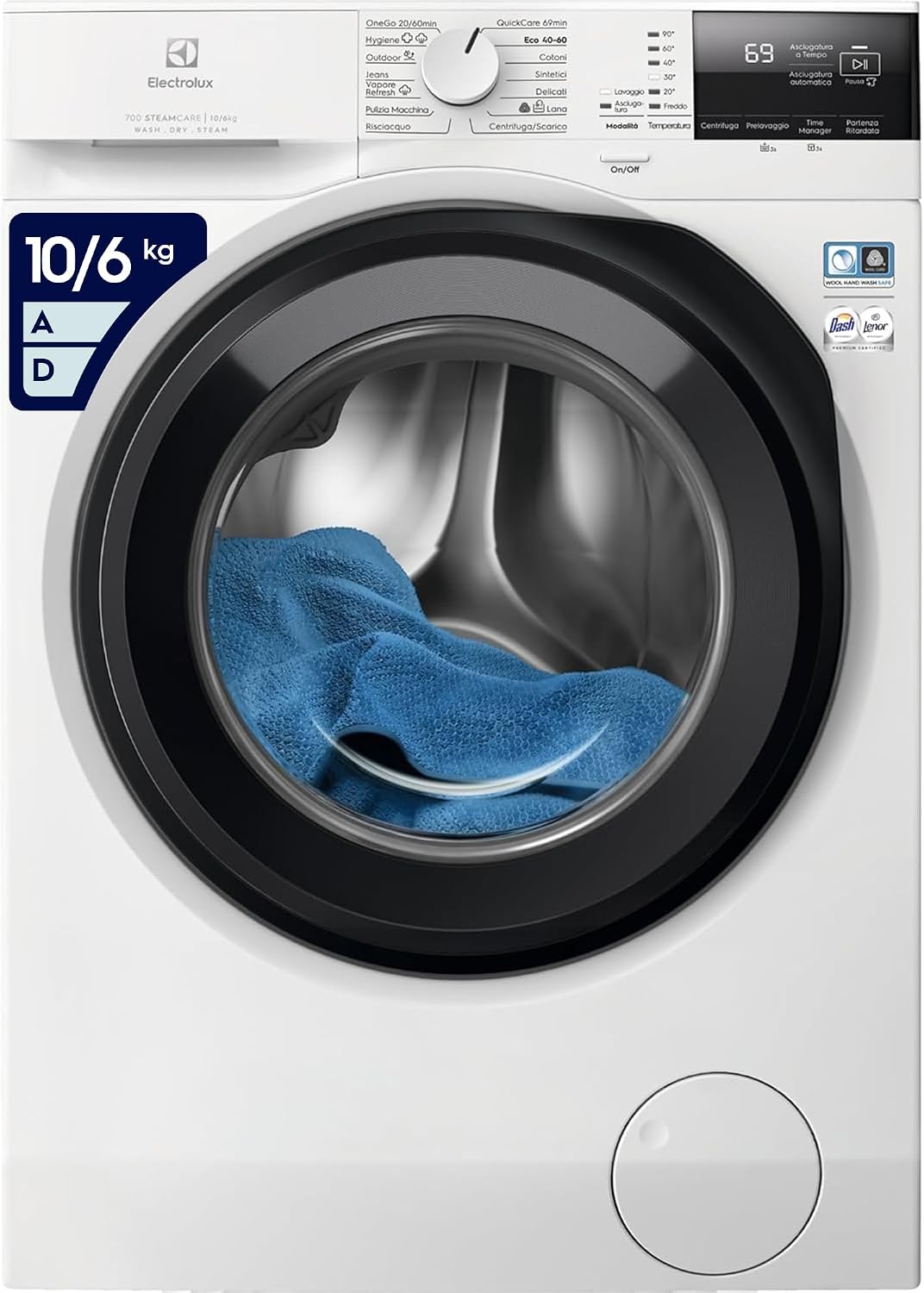 Electrolux Waschtrockner, 10 kg, Weiß, EW7W2106G Serie 700 DualCare