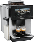 Siemens Kaffeevollautomat, Silber/Schwarz, EQ900 iAroma, personalisierbare Einstellungen, präzises Mahlwerk, großes