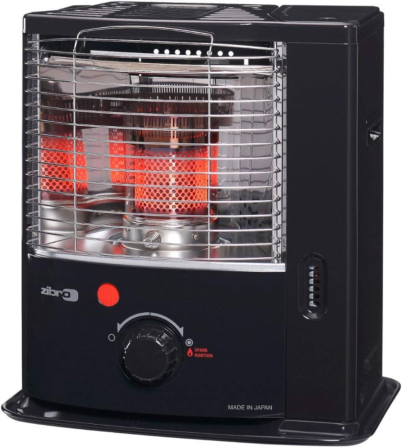 Zibro Heizstrahler, 2200 W, Schwarz/Silber, RS-220, Tragbarer mechanischer, japanische Spitzenqualität, heizt bis zu 35 Quadratmeter