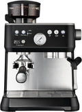 Solis Milchaufschäumer, Schwarz/Silber, Grind & Infuse PERFETTA Espressomaschine, Kaffeemaschine mit Mahlwerk