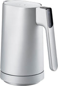 Jacob Jensen Wasserkocher, 1,2 Liter, Silber, Elektrischer mit Temperatureinstellung von 70°C bis 100°C, Warmhaltefunktion