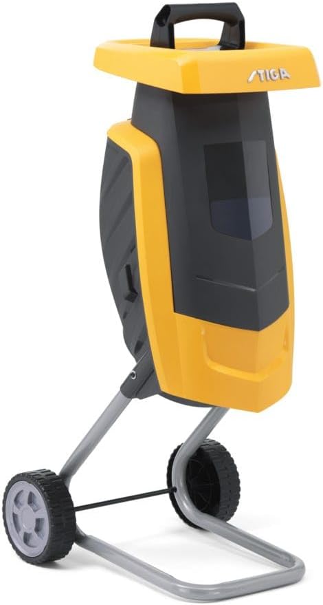 STIGA Häcksler & Mulcher, 2200 W, 50 L, Schwarz/Gelb, Bio Master 2200 Elektro-Häcksler, Scheibe Mit 2 Wendemessern