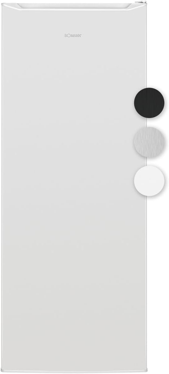 Bomann Getränkekühlschrank, 143 cm, 39 dB, 242 L, Weiß/Schwarz/Silber, ® Kühlschrank ohne Gefrierfach, Energieklasse D