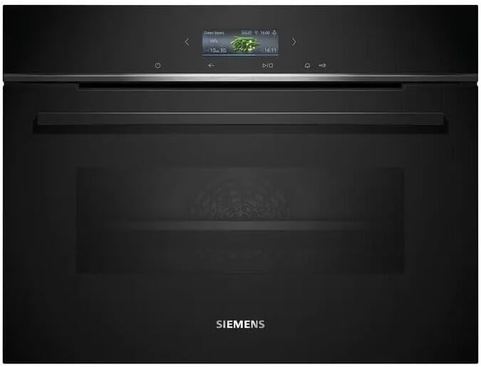 SIEMENS Backofen, 60 x 45 cm, Schwarz, CB734G1B1, iQ700 Smarter Einbau-Kompakt, Made in Germany, ecoClean & humidClean Selbstreinigung