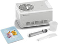Springlane Kitchen Eismaschine, 2,0 L, 220 W, Silber, & Joghurtbereiter Elisa mit selbstkühlendem Kompressor, aus Edelstahl mit Kühl- und Heizfunktion