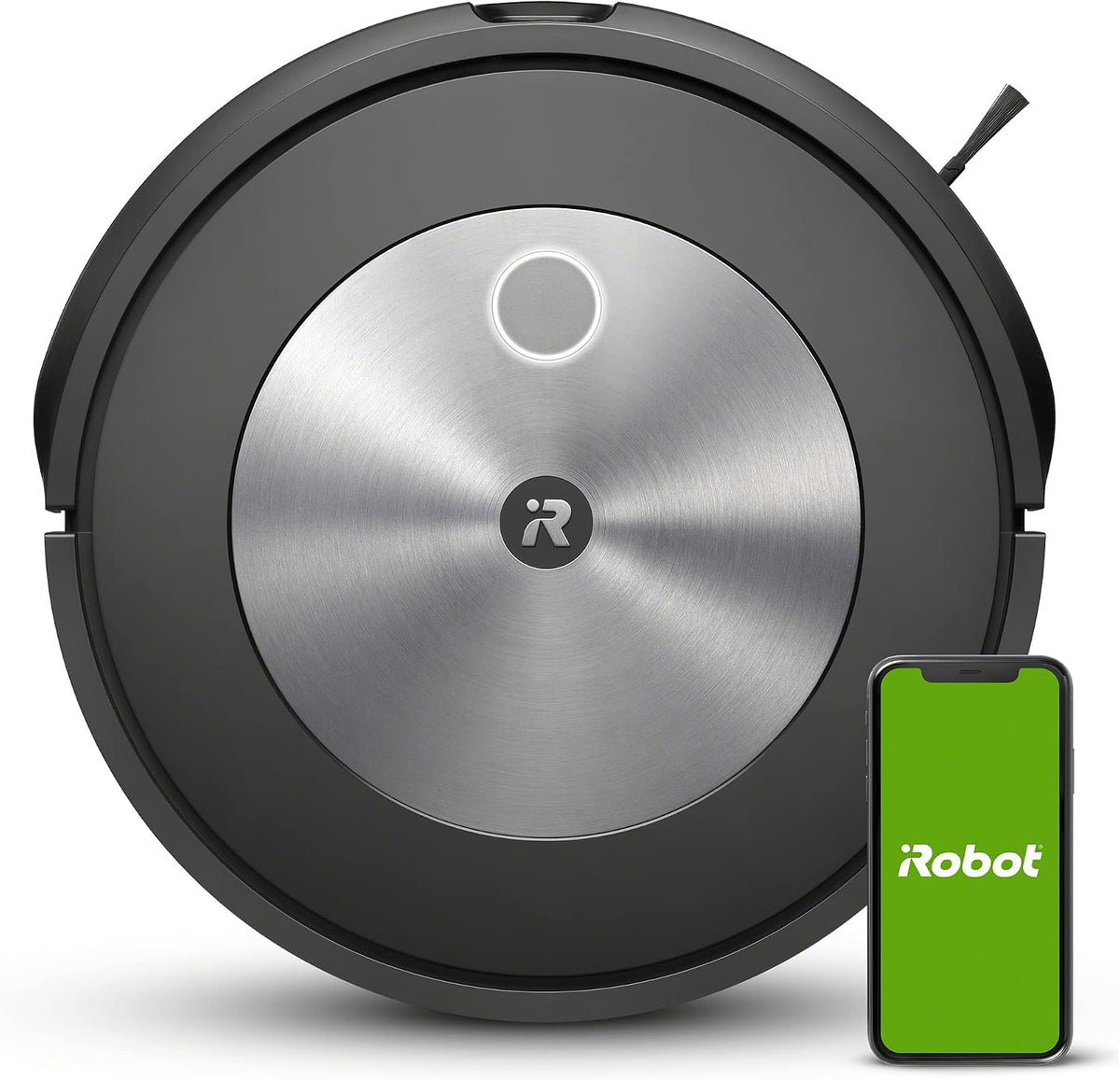 iRobot Saugroboter, Schwarz/Silber, ® Roomba® j7 WLAN-fähiger mit Kartierung und mit Zwei, kartiert und passt Sich an Dein Zuhause an